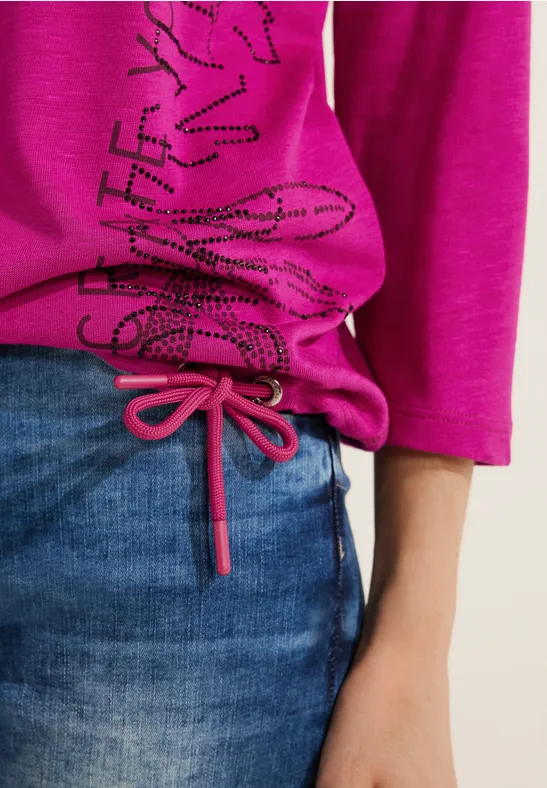 T-shirt avec imprimés sur le devant cool pink