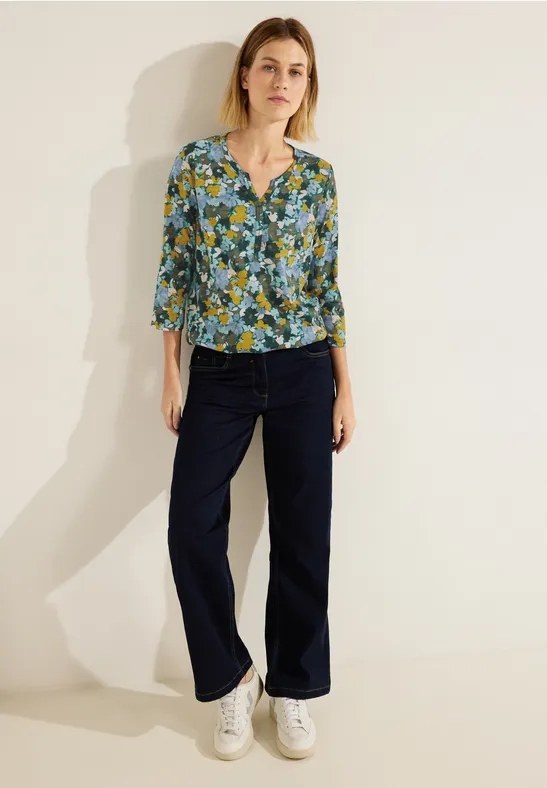 T-shirt à imprimé floral deep lake green