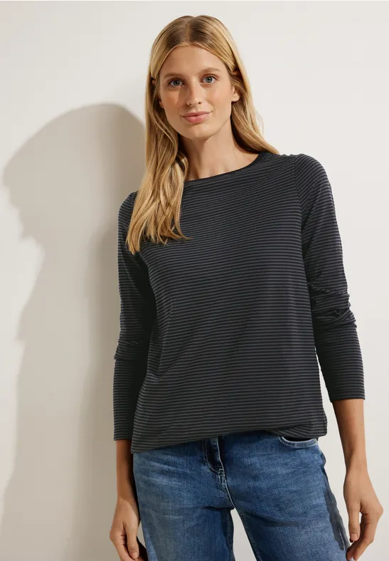 Gestreept shirt Black