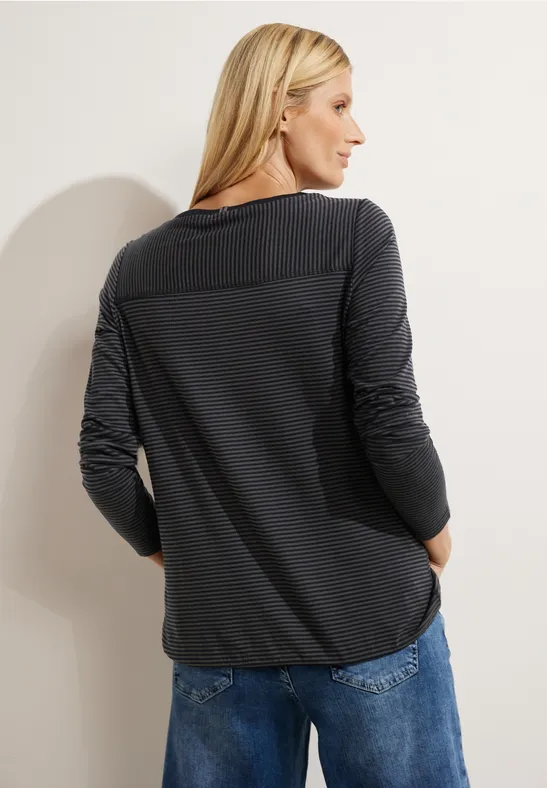Gestreept shirt Black