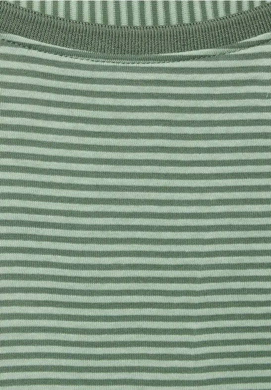 Gestreept shirt clear sage green