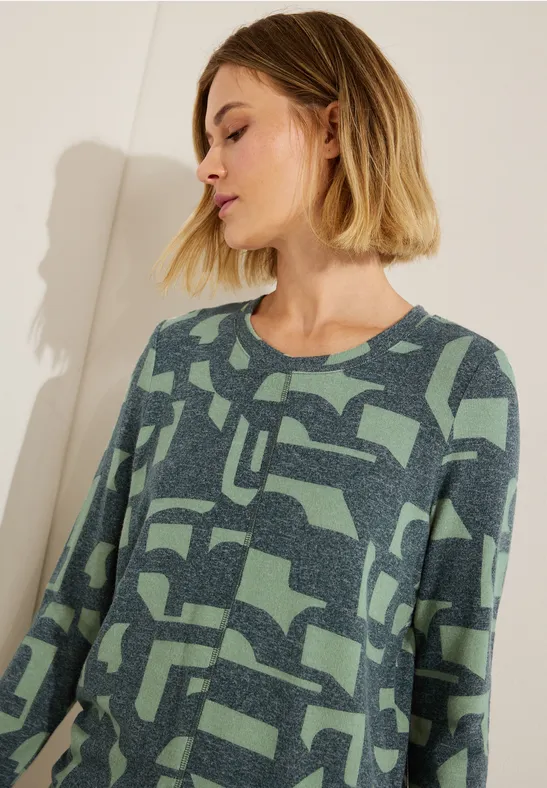 T-shirt avec imprimé lettrage deep lake green melange