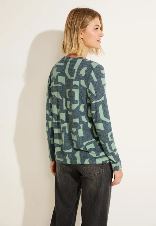T-shirt avec imprimé lettrage deep lake green melange