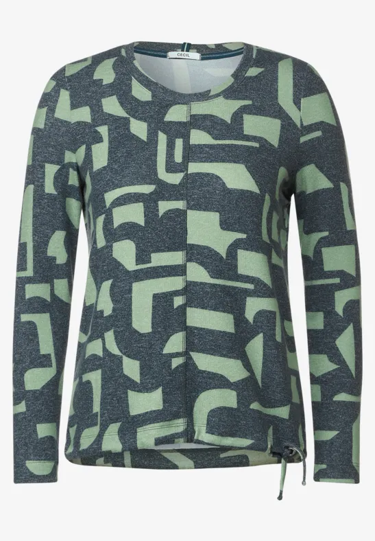 T-shirt avec imprimé lettrage deep lake green melange