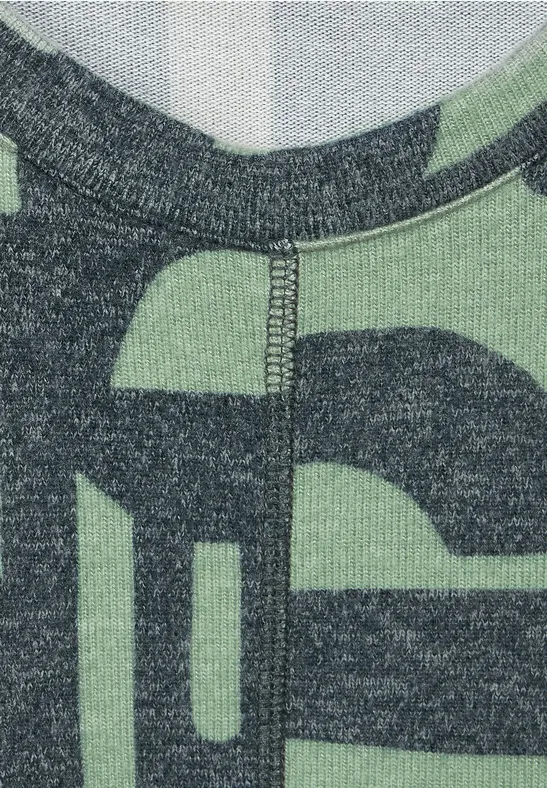 T-shirt avec imprimé lettrage deep lake green melange
