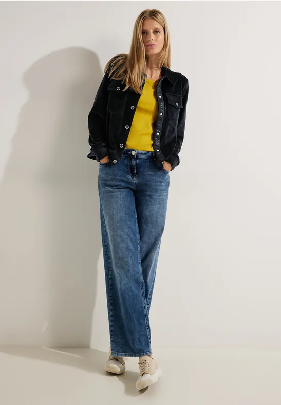 Cordjacke mit Brusttaschen night sky blue