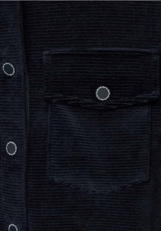 Cordjacke mit Brusttaschen night sky blue