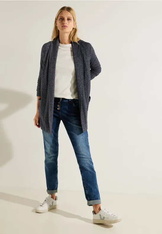 Cosy Long Cardigan night sky blue melange