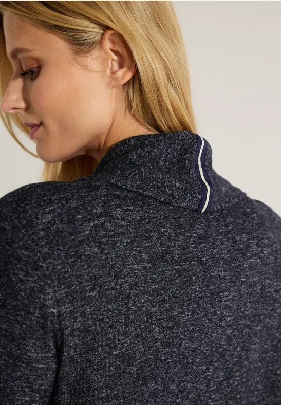 Cosy Long Cardigan night sky blue melange