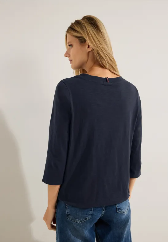 T-shirt à encolure bateau night sky blue