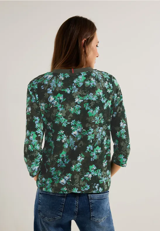 T-shirt à imprimé floral deep pine green
