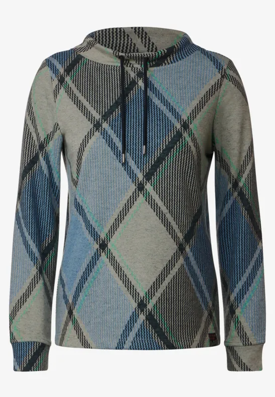 Langarmshirt Kariert night sky blue