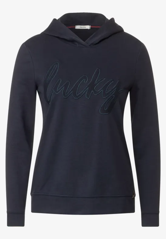 T-shirt à capuche avec wording night sky blue