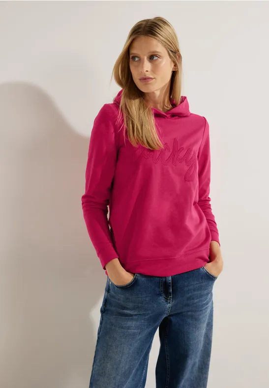 Hoodie Shirt mit Wording cosy coral