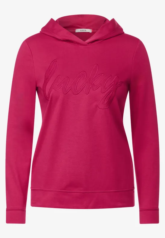 Hoodie Shirt mit Wording cosy coral
