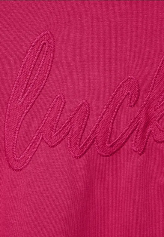 Hoodie Shirt mit Wording cosy coral