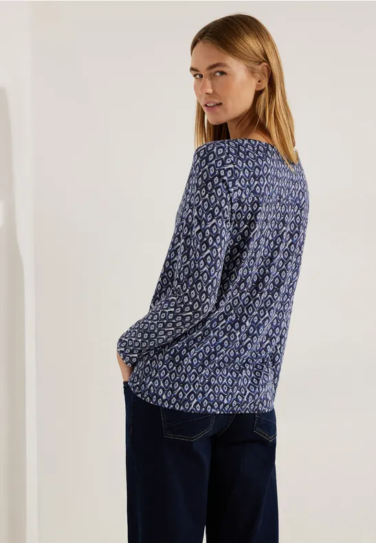 Tuniekshirt met onopvallende print night sky blue