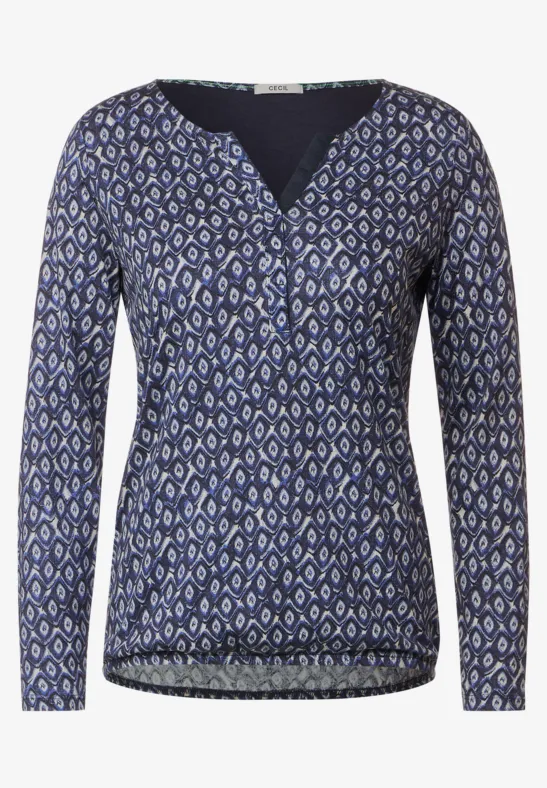 Tuniekshirt met onopvallende print night sky blue