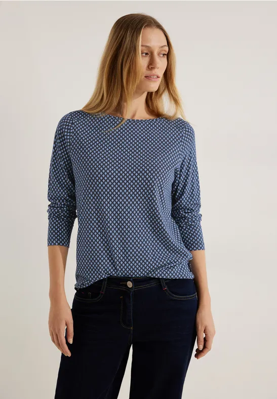 T-shirt à manches longues avec imprimé night sky blue