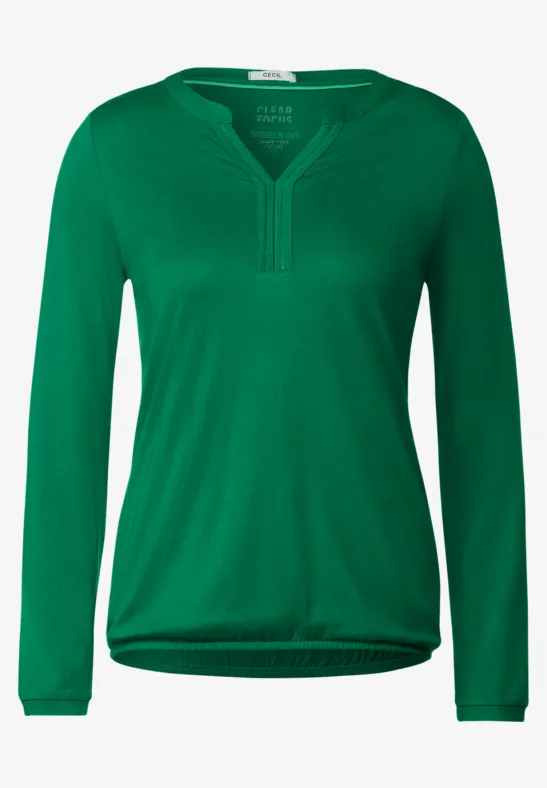 Lange shirt met elastische band easy green