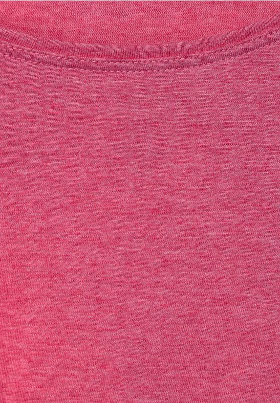 Langarmshirt mit Gummibund cosy coral melange