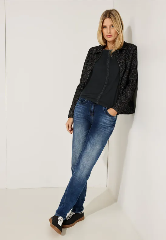 Shirt mit Rundhalsausschnitt Black