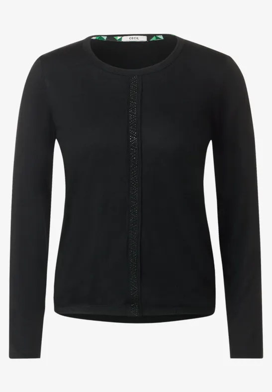 Shirt mit Rundhalsausschnitt Black