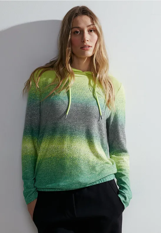 Hoodie met lange mouwen sulphur lime