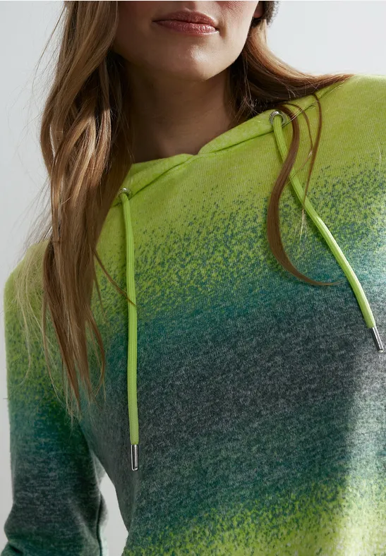 Hoodie met lange mouwen sulphur lime