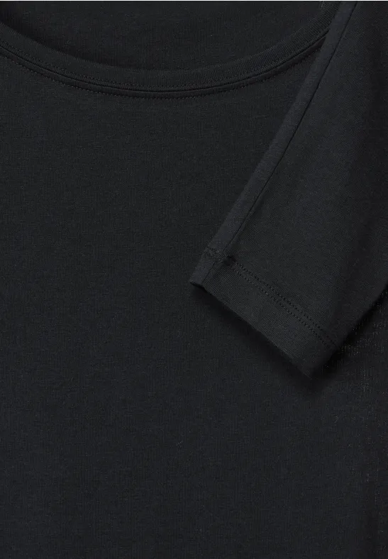 Shirt mit Knotendetail Black