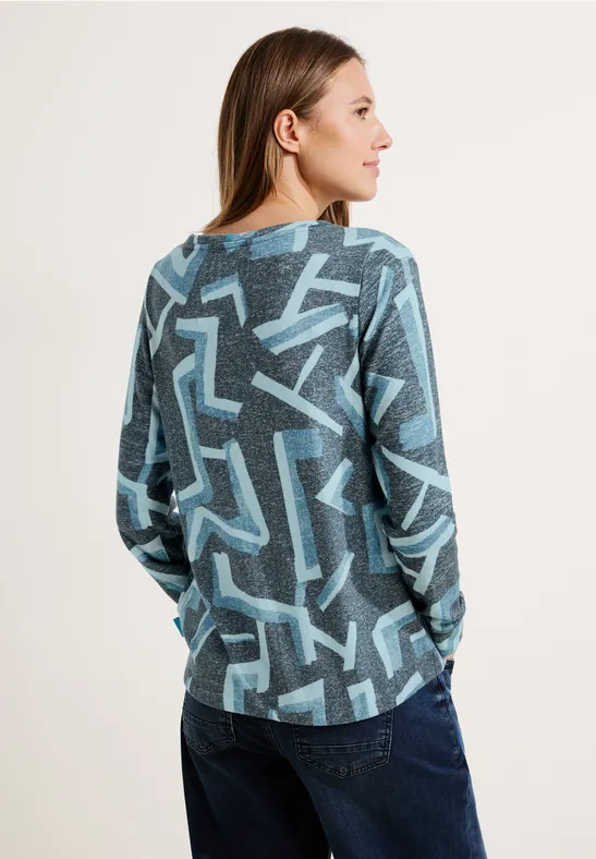 Softes Langarmshirt strong petrol blue