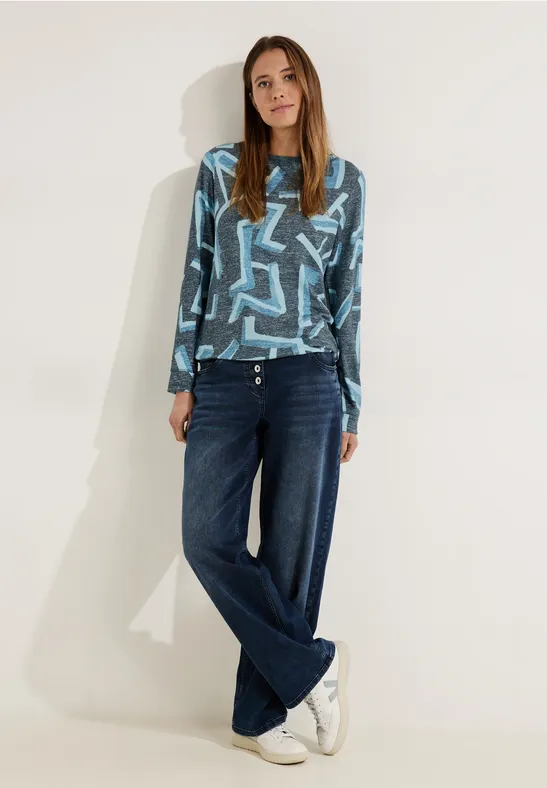 Softes Langarmshirt strong petrol blue