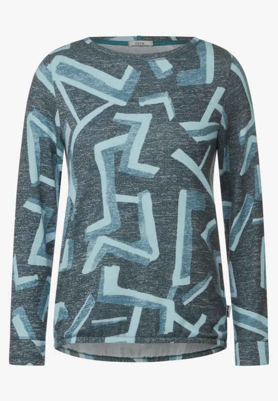 Softes Langarmshirt strong petrol blue