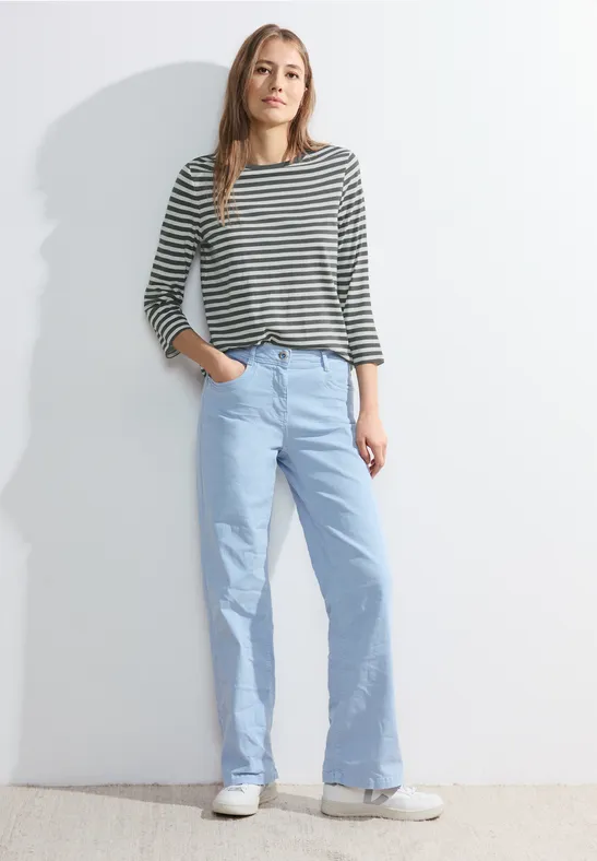 Shirt met strepen strong khaki