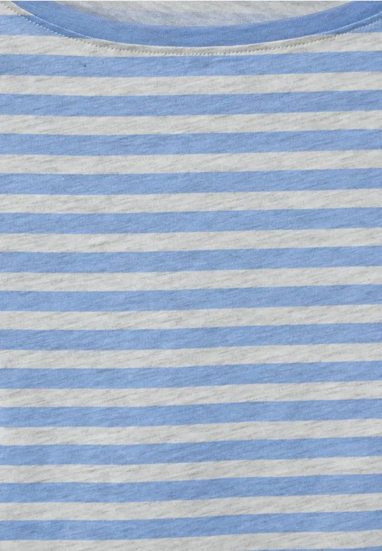 Shirt met strepen soda blue