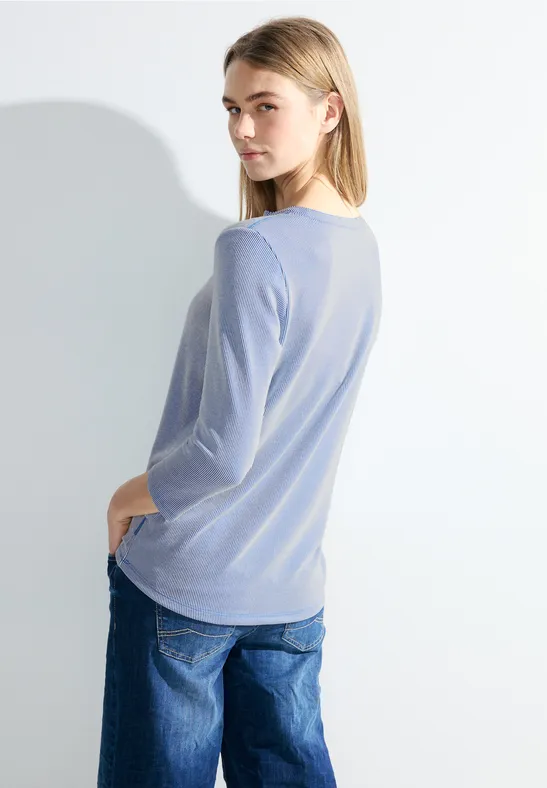 T-shirt tunique à rayures water blue