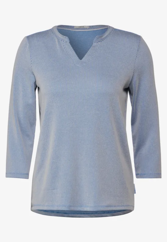 T-shirt tunique à rayures water blue