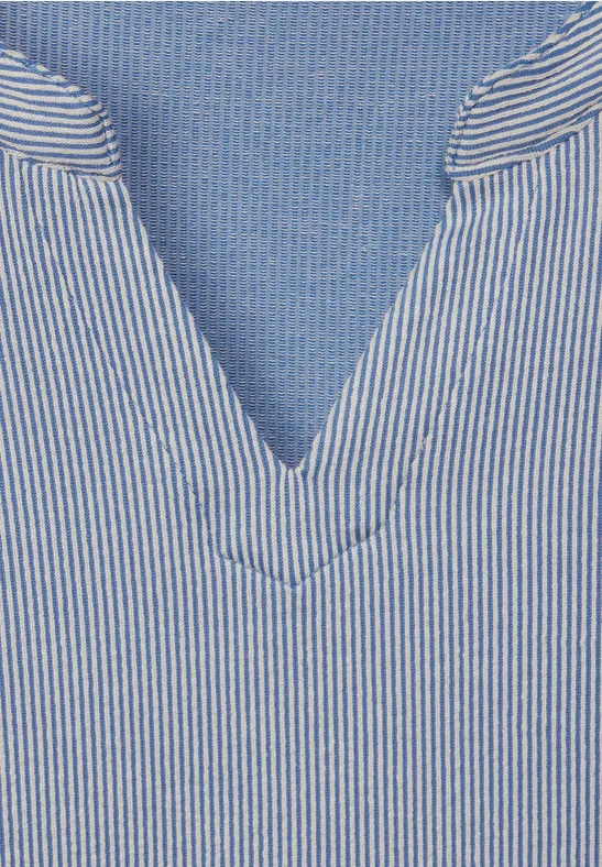 T-shirt tunique à rayures water blue