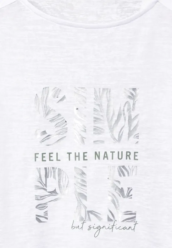 T-shirt aspect lin White