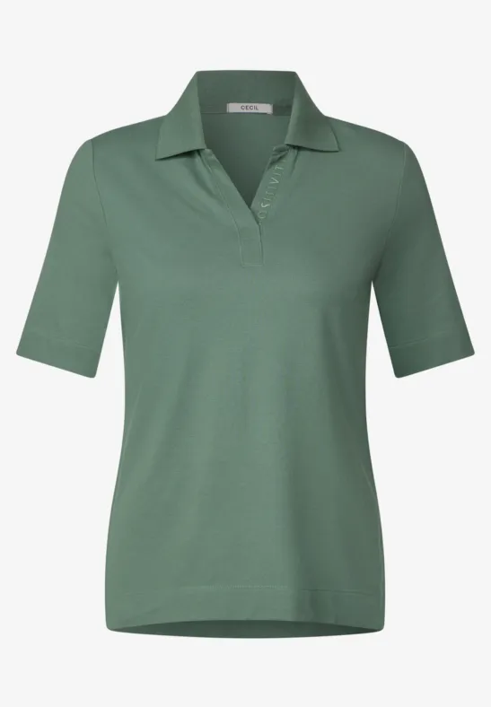 Piqué poloshirt raw salvia green