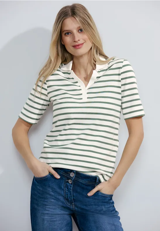 Piqué poloshirt raw salvia green