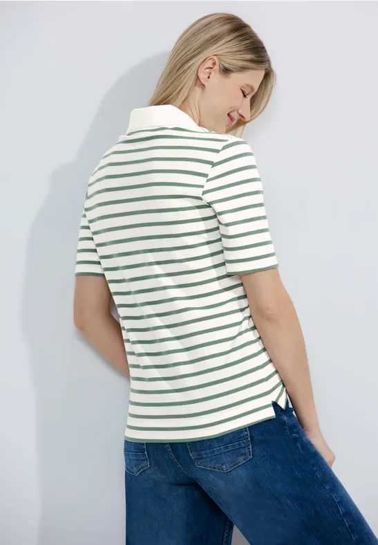 Piqué poloshirt raw salvia green