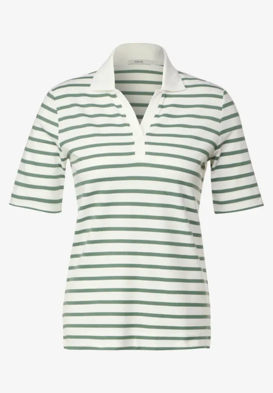 Piqué poloshirt raw salvia green