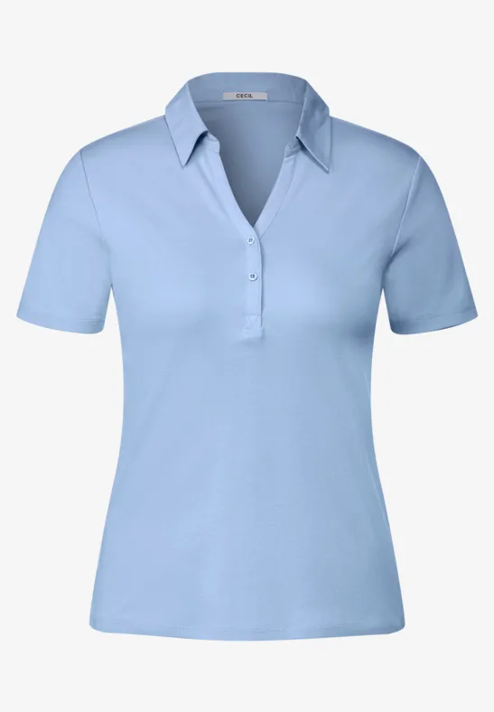 Polo de couleur unie soda blue