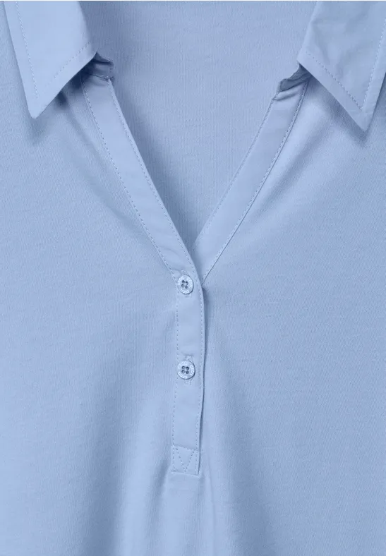 Polo de couleur unie soda blue