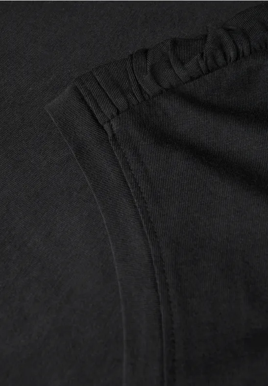 T-Shirt mit Raffung Black