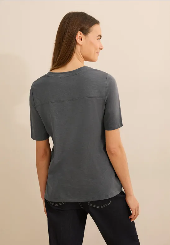 T-Shirt im Tunika-Look graphite light grey