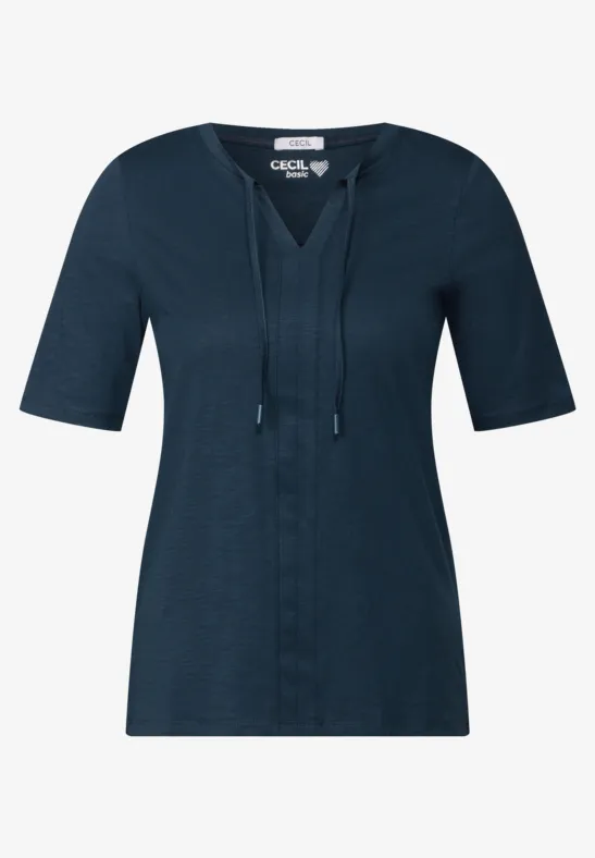Shirt in tuniek-look dark petrol blue