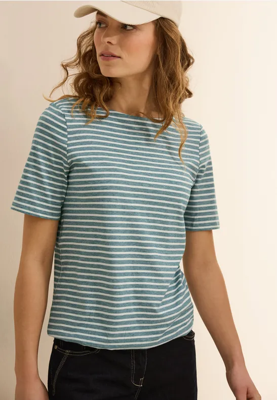 Basic shirt met korte mouwen green lagoon