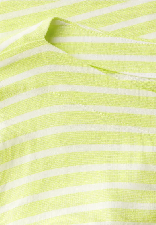 Basic Kurzarmshirt light lemon